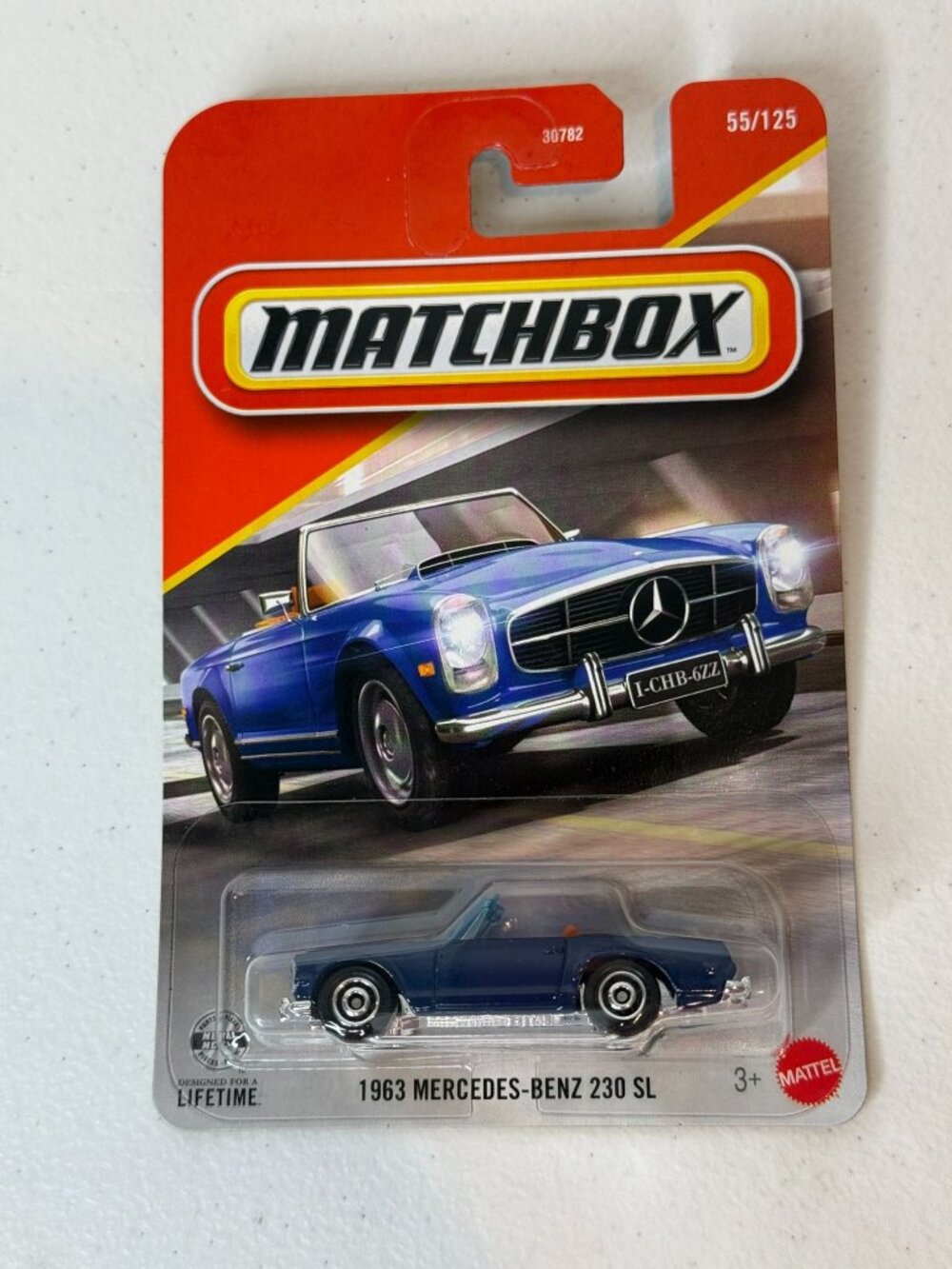 Matchbox 1963 Mercedes-Benz 230 SL Blue 55/125 New